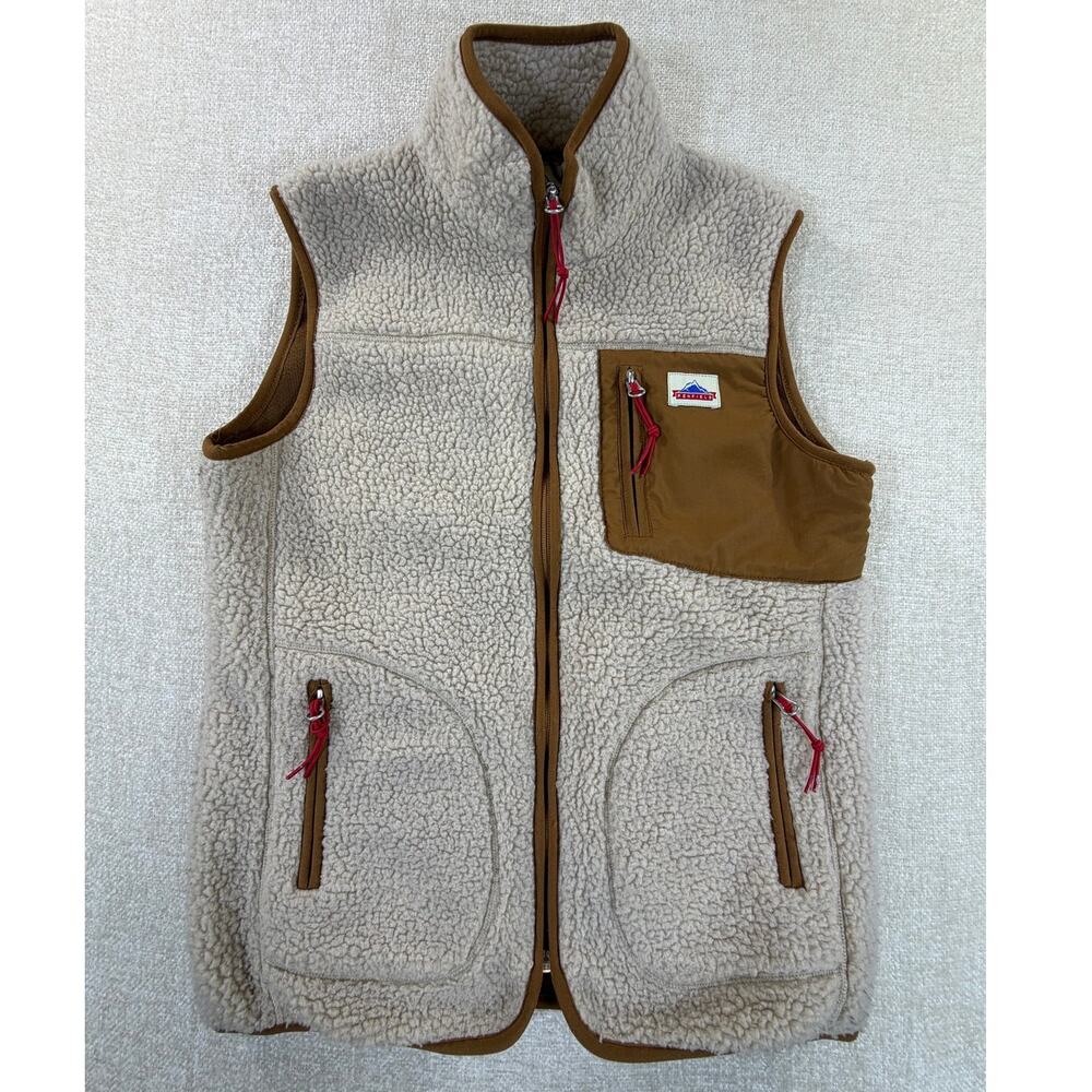 Penfield Women's Small Brown Sherpa Full Zip Outdoor Fleece Vest Casual Layer
